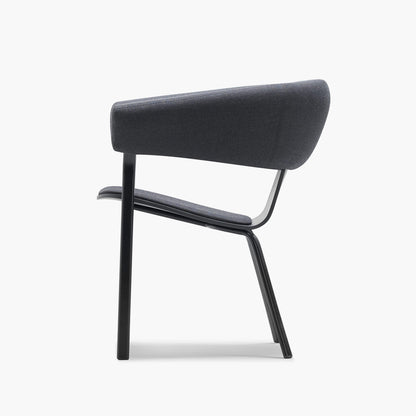 Fauteuil lounge en bois massif et métal