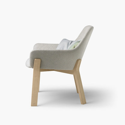 Fauteuil lounge en bois massif avec coussins