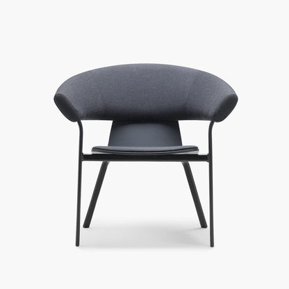 Fauteuil lounge en bois massif et métal