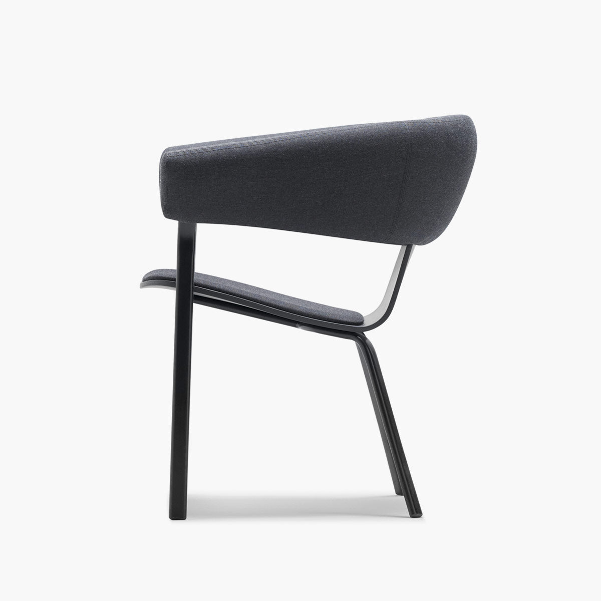 Fauteuil lounge en bois massif et métal