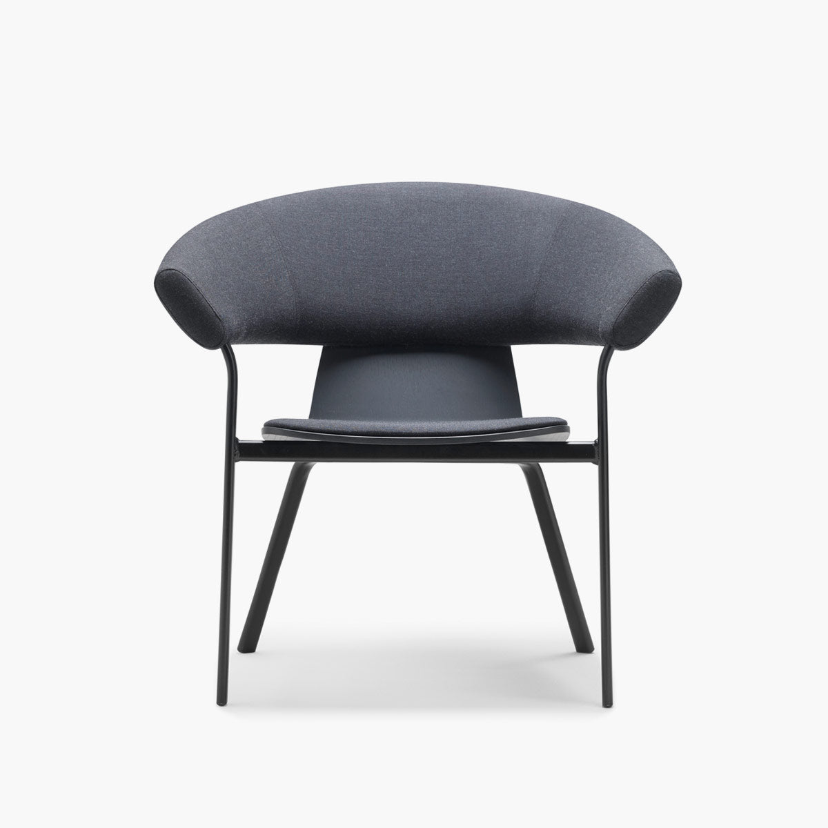 Fauteuil lounge en bois massif et métal
