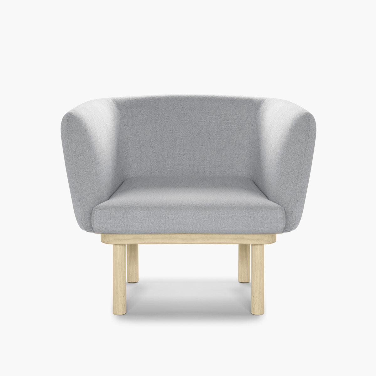 Fauteuil lounge en bois massif à éléments courbés
